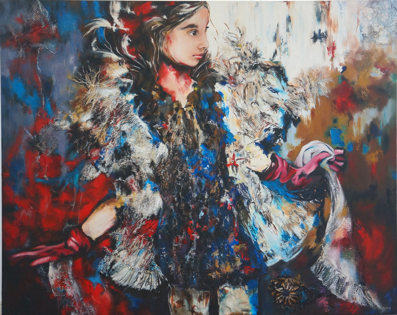 Asha mixed media painting